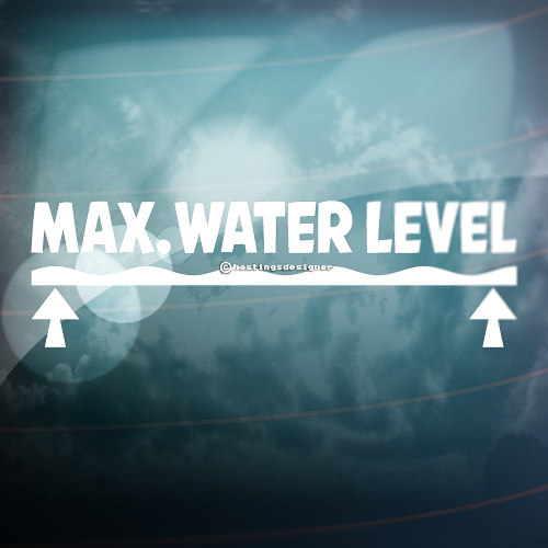 Max Maximum Water Level Rubber Duck Vinyl Decal Set