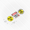 3x DANGER ZOMBIES AHEAD Stickers - Image 2