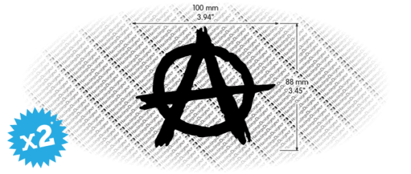 2x ANARCHY Stickers - Image 2