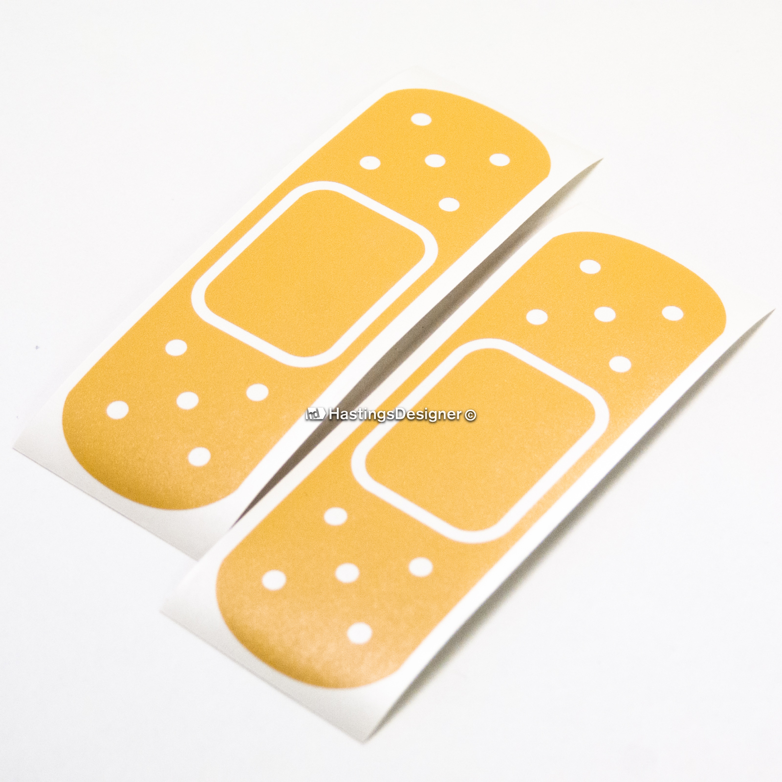 2x BEIGE PLASTER Stickers - stickrs.uk