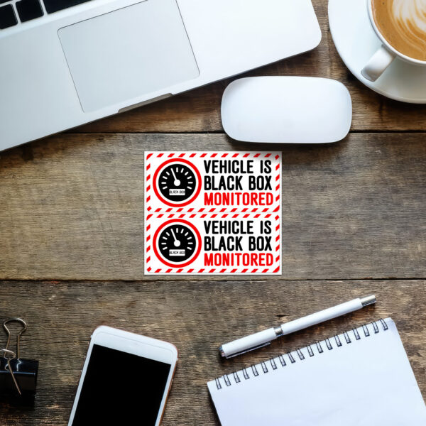 2X Vehicle Black Box Monitored Stickers - Image 3