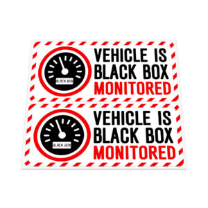 2X Vehicle Black Box Monitored Stickers