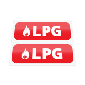 2x LPG FUEL GAS Stickers