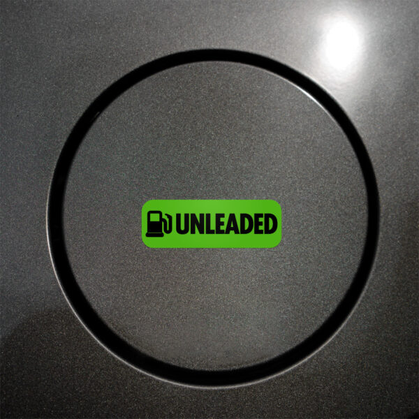 2x UNLEADED FUEL Stickers - Image 2