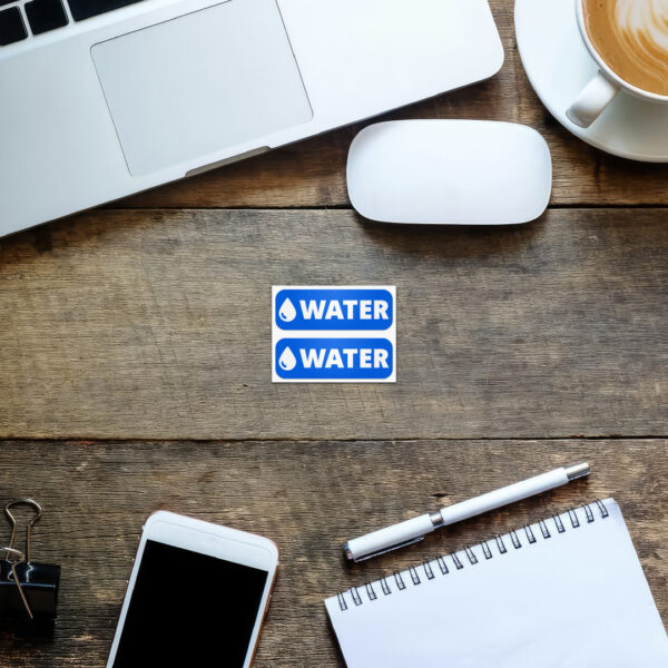 2x WATER Stickers - Image 3