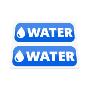 2x WATER Stickers