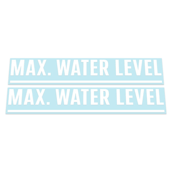 2X Maximum Water Level Stickers