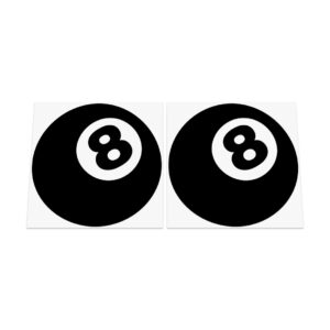 2X 8 Eight Ball Stickers