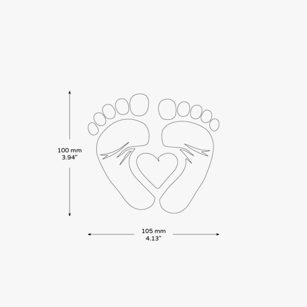 Baby Feet Heart Sticker - Image 3