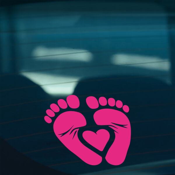 Baby Feet Heart Sticker - Image 2