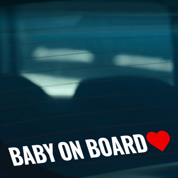 Baby On Board Heart Sticker - Image 2