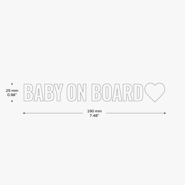 Baby On Board Heart Sticker - Image 3