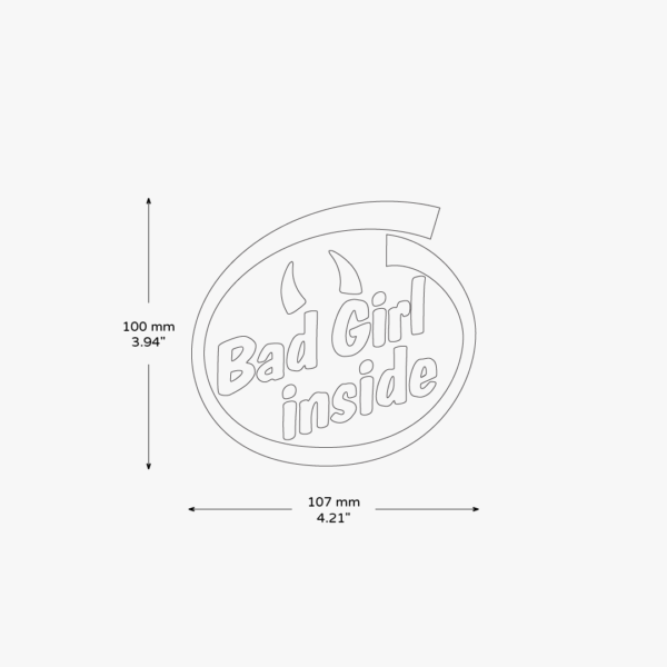 Bad Girl Inside Sticker - Image 3
