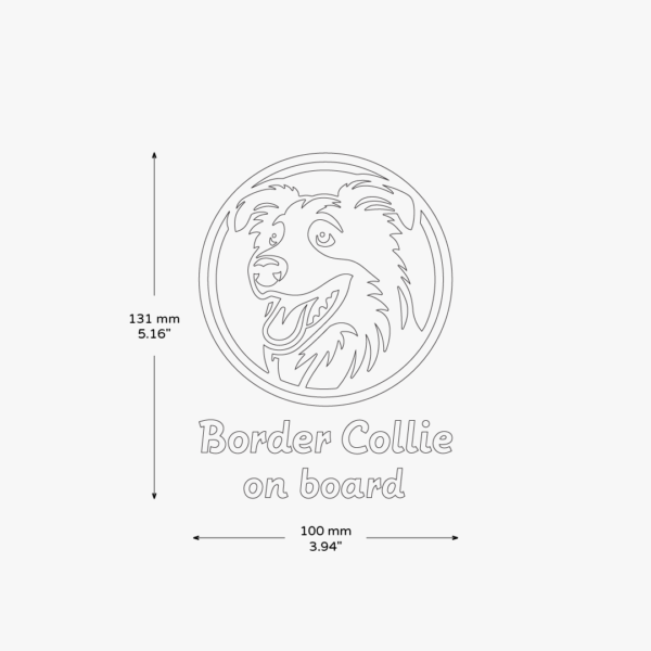 Border Collie On Board Sticker - Image 3