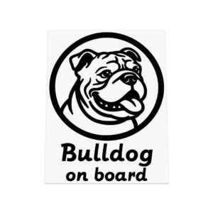 Bulldog On Board Style 2 Sticker