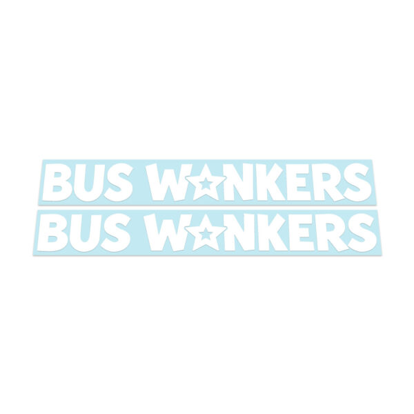 2X Bus Wankers Stickers