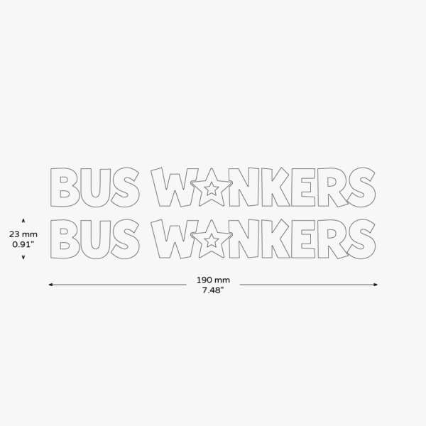 2X Bus Wankers Stickers - Image 3