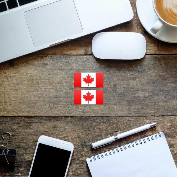 2x CANADA FLAGS Stickers - Image 2