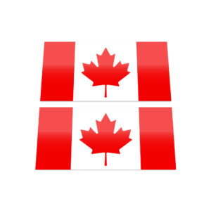 2x CANADA FLAGS Stickers