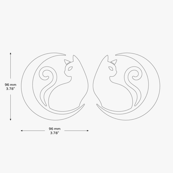 Cat Crescent Moon Stickers - Image 3