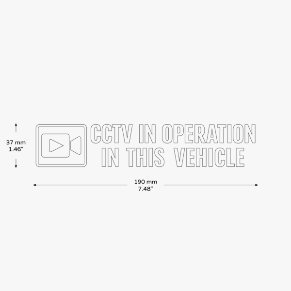Cctv In Operation In This Vehicle Sticker - Image 3