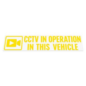 Cctv In Operation In This Vehicle Sticker