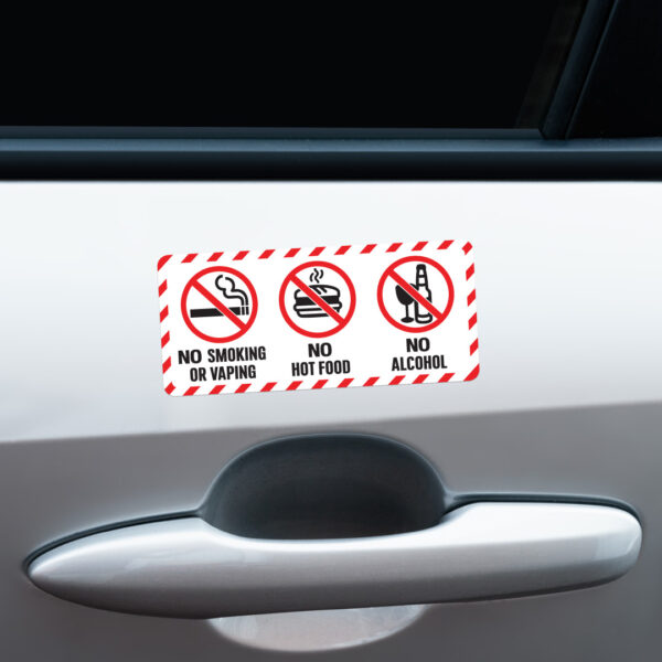2x NO SMOKING OR VAPING NO FOOD NO ALCOHOL Stickers - Image 2