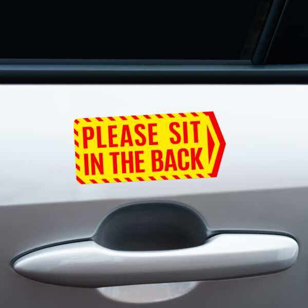 2x PLEASE SIT IN THE BACK Stickers - Image 2