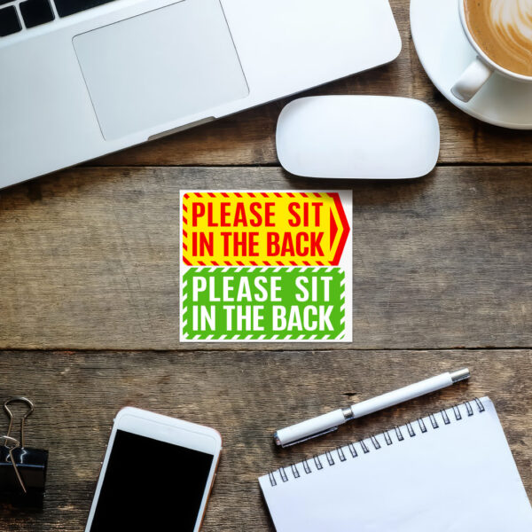 2x PLEASE SIT IN THE BACK Stickers - Image 3