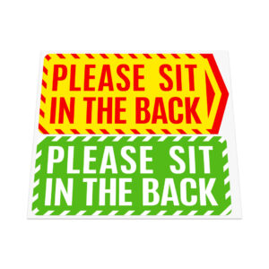 2x PLEASE SIT IN THE BACK Stickers