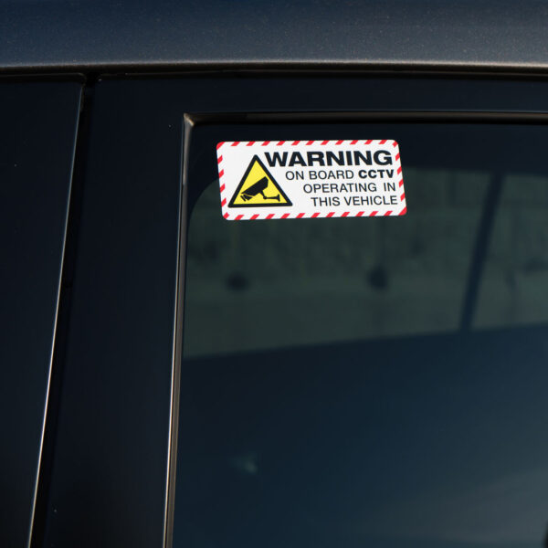 2X Warning On Board Cctv Operating Stickers - Image 3