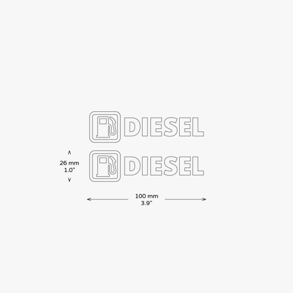 2X Diesel Fuel Medium Size Stickers - Image 3