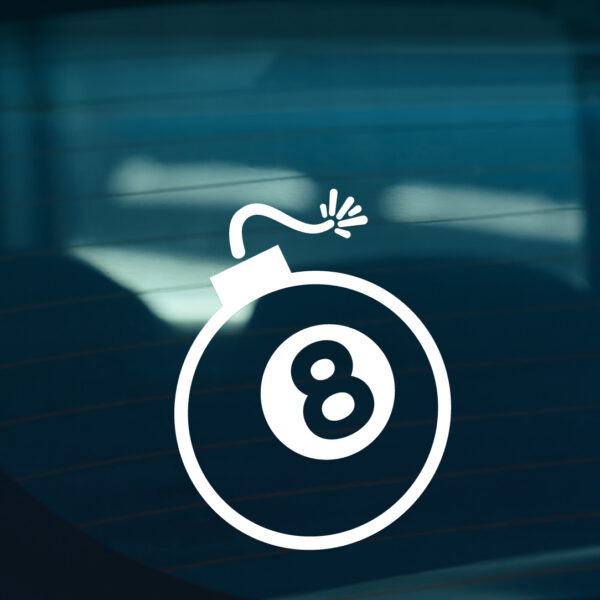 8 Eight Ball Bomb Sticker - Image 2