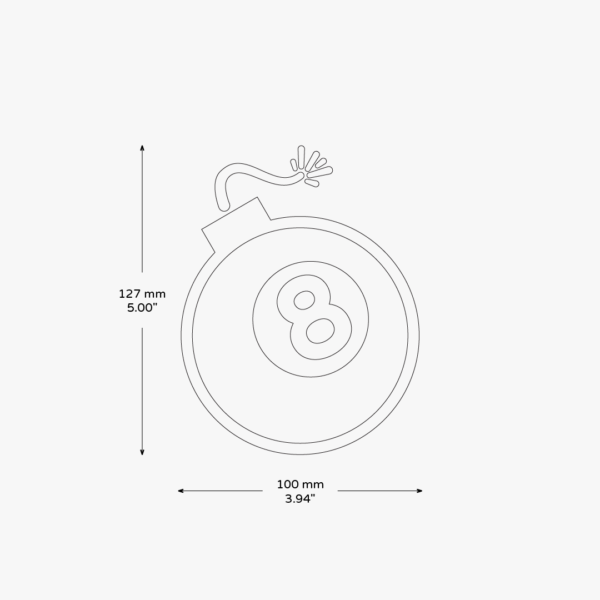8 Eight Ball Bomb Sticker - Image 3
