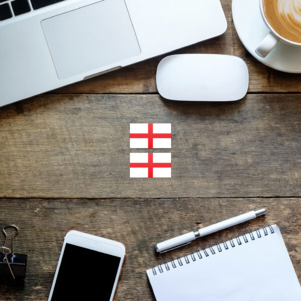 2x ENGLAND FLAG Stickers - Image 2