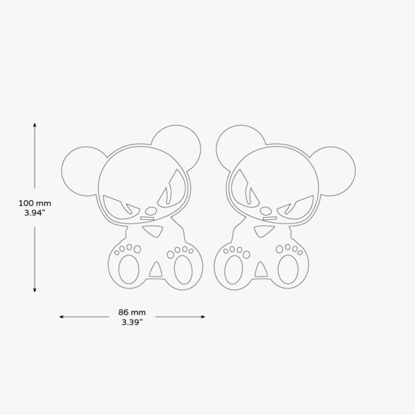 2X Evil Panda Stickers - Image 3