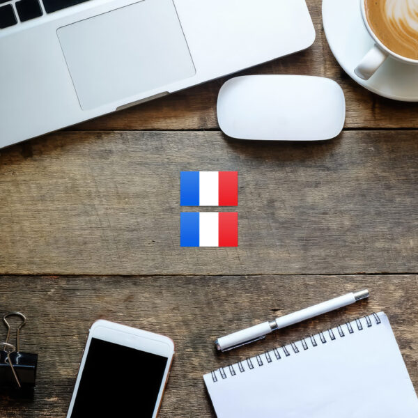 2x FRENCH FLAG Stickers - Image 2