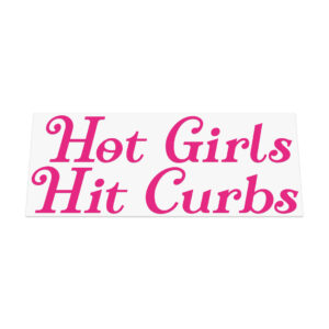 Hot Girls Hit Curbs Sticker