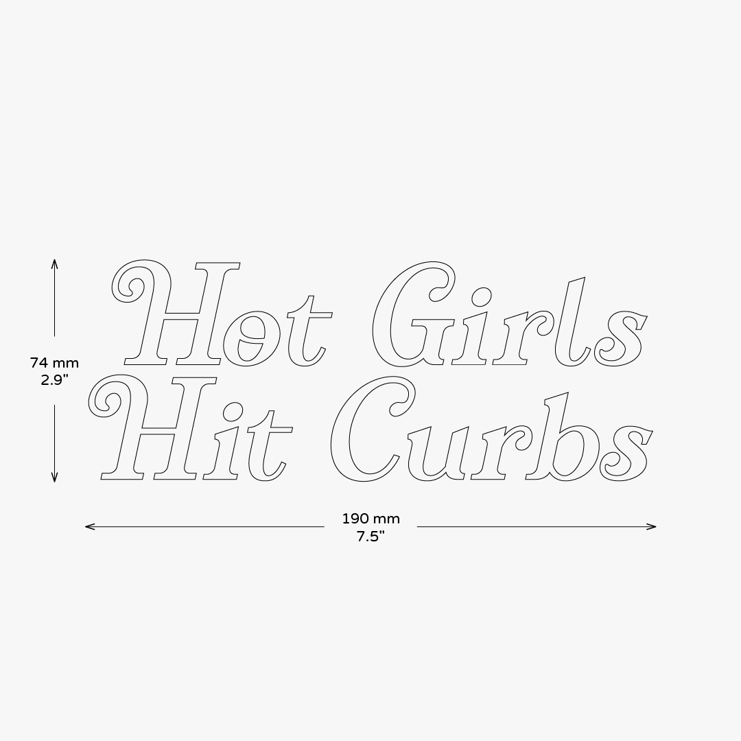Hot Girls Hit Curbs Sticker - Image 3