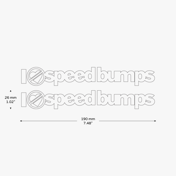 2X I Hate Speedbumps Stickers - Image 3