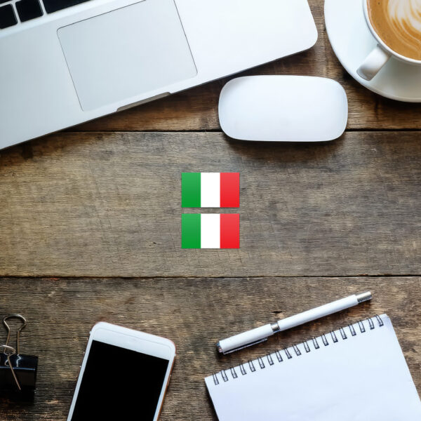 2x ITALY FLAG Stickers - Image 2