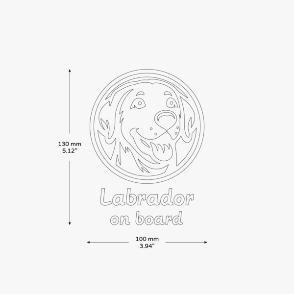 Labrador On Board S2 Sticker - Image 3