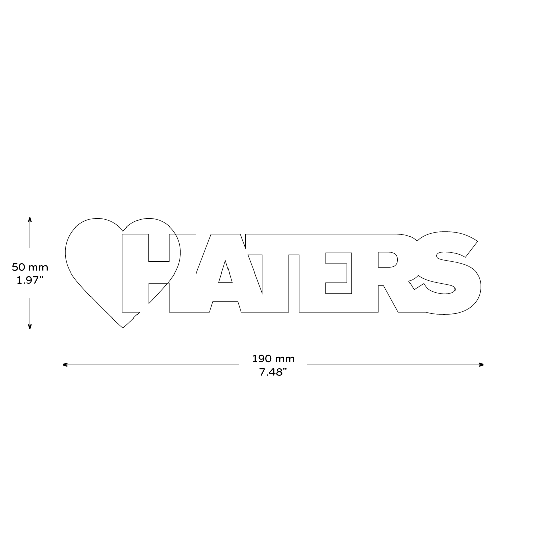 Love Haters Sticker - Image 3