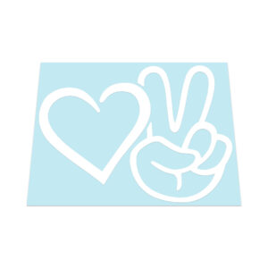 Love Peace Hand Sticker