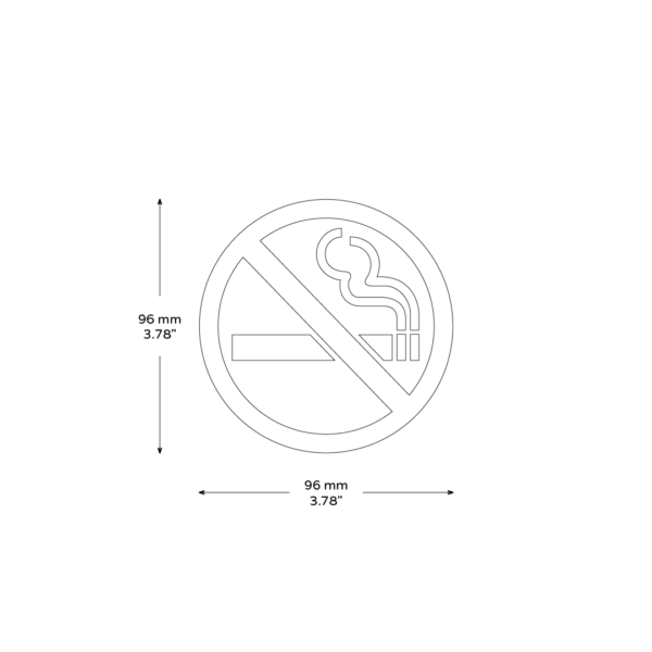 Single Colour No Smoking Sticker - Image 3