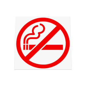 Single Colour No Smoking Sticker