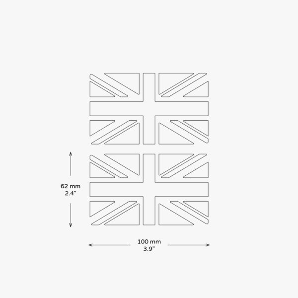 2X Mono Colour Union Jack Stickers - Image 3