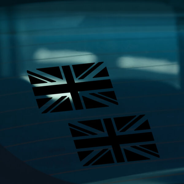 2X Mono Colour Union Jack Stickers - Image 2