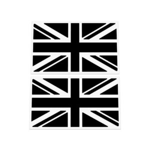 2X Mono Colour Union Jack Stickers
