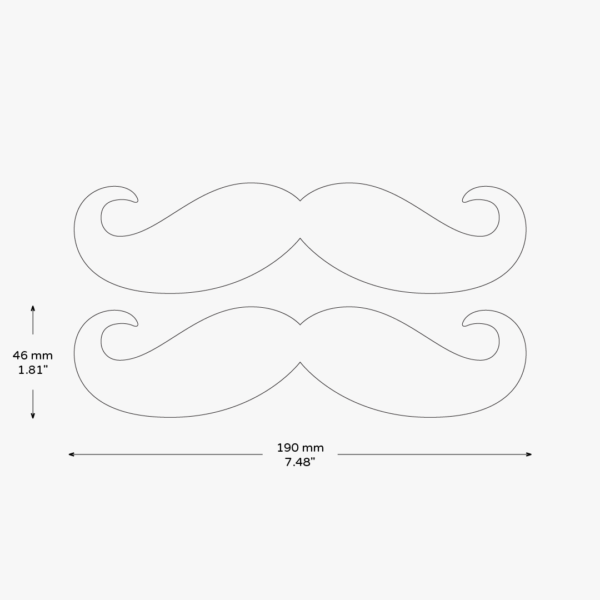 2X Moustache Stickers - Image 3